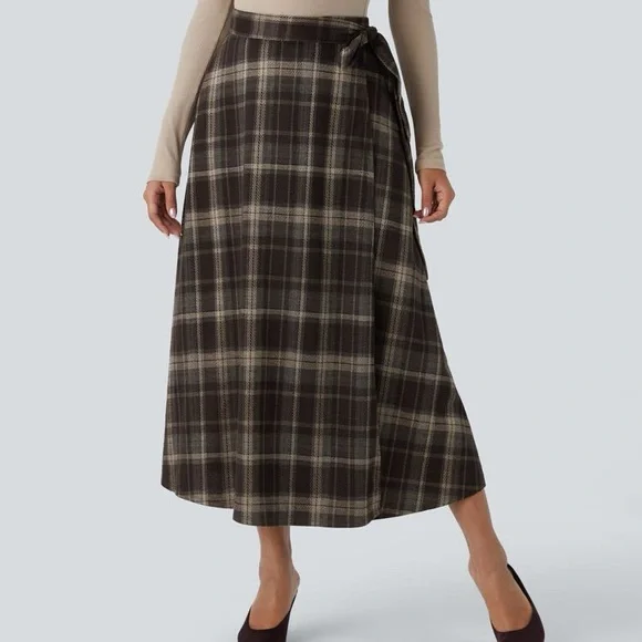 Halara Nordin Pleated A-Line Wrap Skirt - Picture 9 of 10